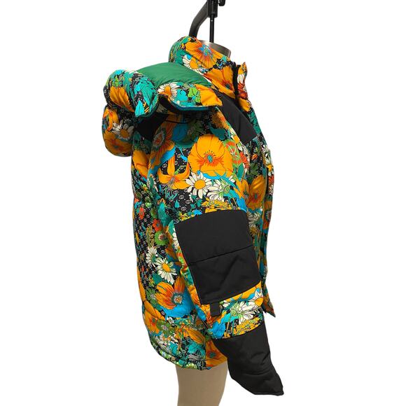 Gucci The North Face Printed Down Jacket Puffer Coat Floral GG Logo Small Womens - Picture 14 of 14